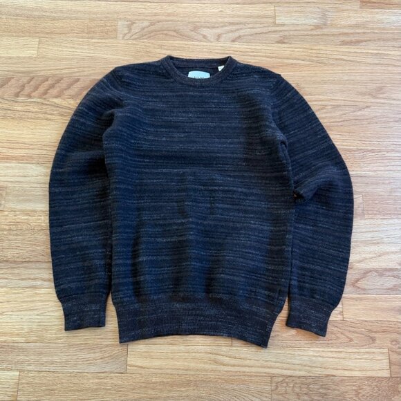 Billy Reid Brown Stripe 100% Wool Sweater Small - Picture 1 of 8